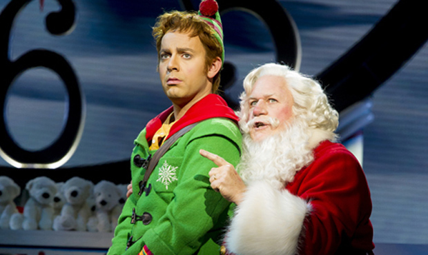 Ben Forster as Buddy and Mark McKerracher as Santa