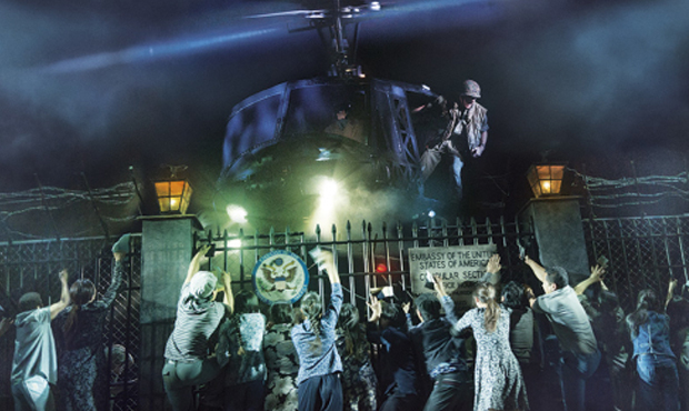 Flying overseas: The company of Miss Saigon at the Prince Edward Theatre