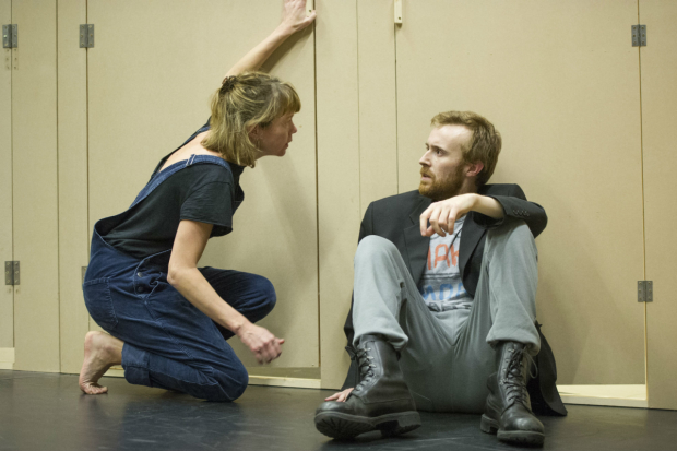 Anna Maxwell Martin and John Heffernan in rehearsal for Macbeth