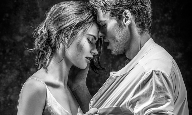 Lilly James as Juliet and Richard Madden as Romeo