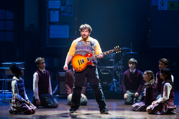 Alex Brightman and the kids of School of Rock - The Musical