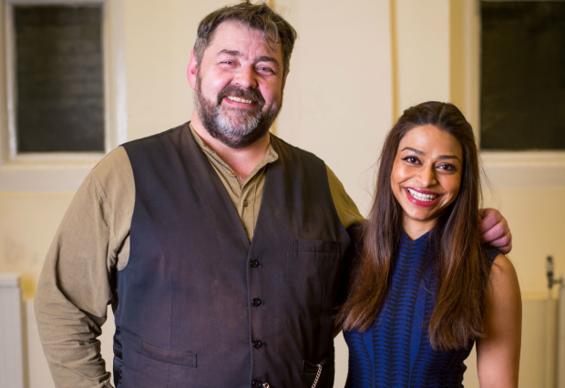  Owen Evans (Norwich)  with Ayesha Dharker who plays Titania