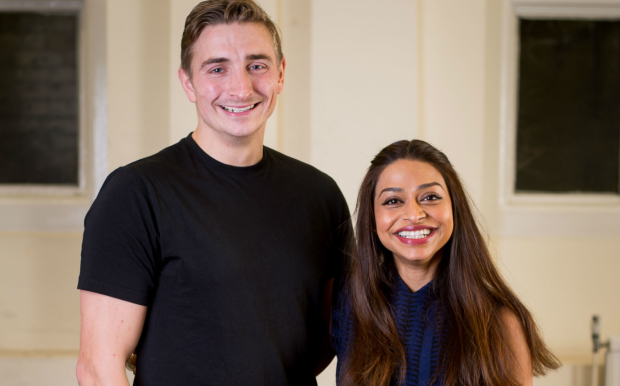 Pete McAndrew (Newcastle) with Ayesha Dharker who plays Titania