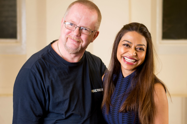 Anthony Henry (Blackpool) with Ayesha Dharker who plays Titania