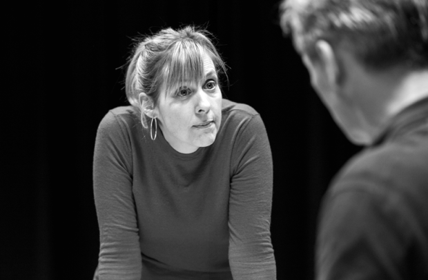 Mel Giedroyc in rehearsals for Luce