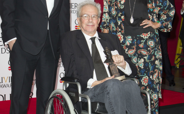 Michael White picking up his Olivier Award in 2014 