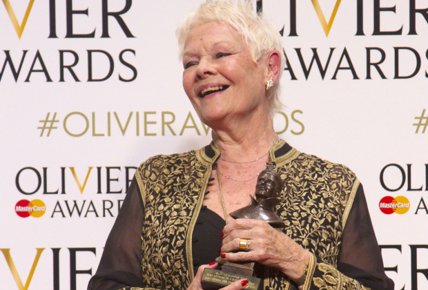 Dame Judi Dench with her 2016 Olivier Award.