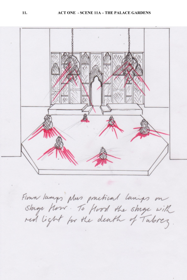 A set sketch for Laila The Musical