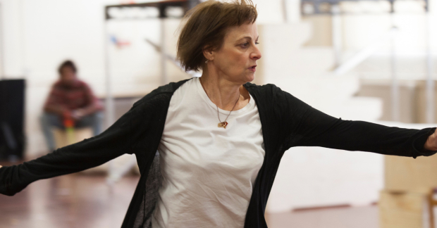 Gillian Bevan in rehearsals for Cymbeline