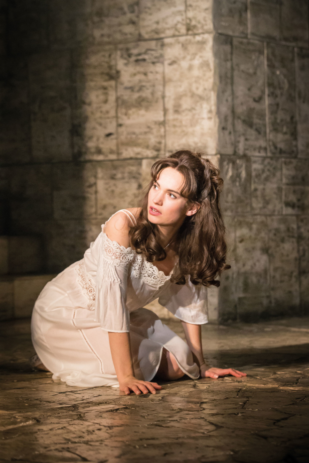 Lily James as Juliet in Romeo and Juliet
