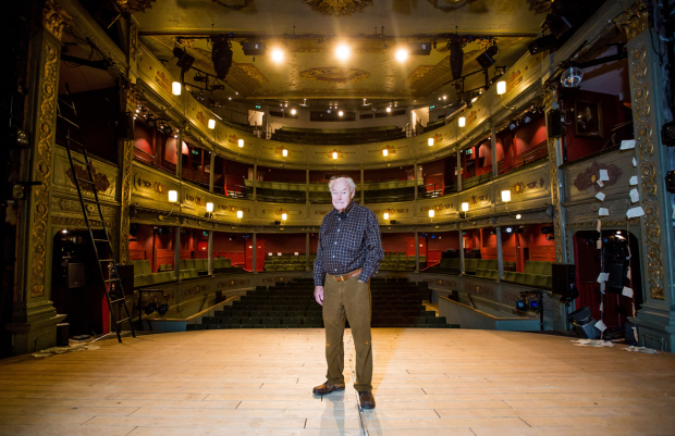 Timothy West on the stage at the Bristol Old Vic
