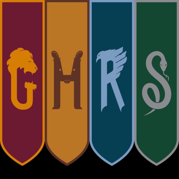 The Hogwarts house banners