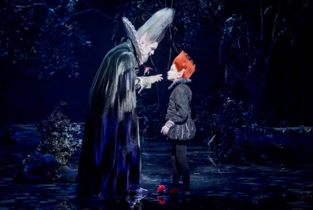 Tim Mead as Oberon and David Evans as Puck in A Midsummer Night&#39;s Dream (Glyndebourne)