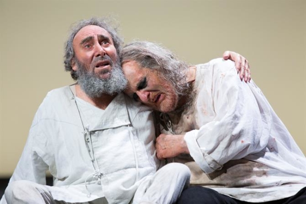 Antony Sher as King Lear and David Troughton as Earl of Gloucester in King Lear