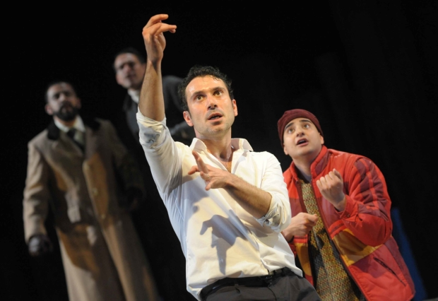 Ben Turner and the cast of the original production of The Kite Runner