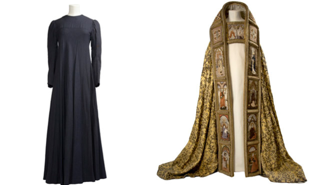 Dress worn by Judi Dench as Lady Macbeth and the cloak work by Ian McKellen as Macbeth in 1976