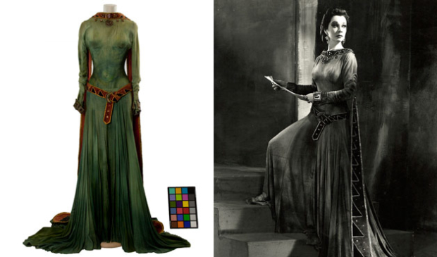 The dress worn by Vivienne Leigh as lady Macbeth in 1955