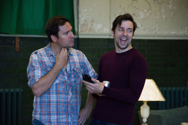 Rufus Jones and Ralf Little in rehearsals for Dead Funny