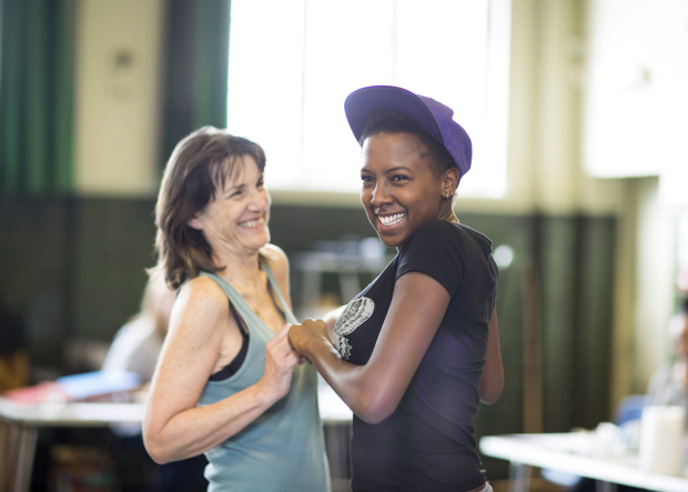 Harriet Walter and Jade Anouka in rehearsals for The Tempest