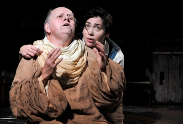Adrian Thompson as the Hermit and Stephanie Corley as Simplicius in Simplicius Simplicissimus (Independent Opera)