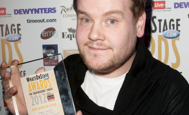James Corden picking up his #WOSAward in 2012