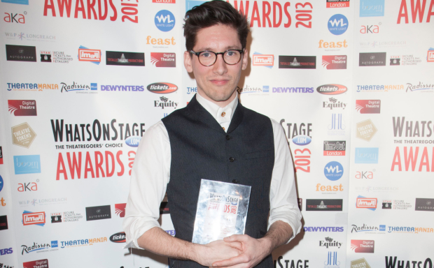 Tom Scutt clutches his award in 2013