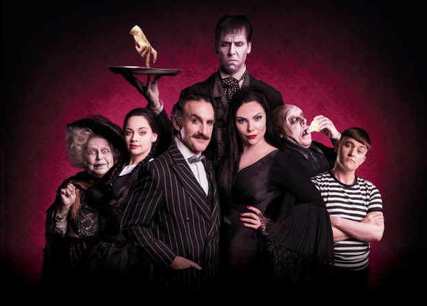 First look at Valda Aviks, Carrie Hope Fletcher, Cameron Blakely, Dickon Gough, Samantha Womack, Les Dennis &amp; Grant McIntyre in The Addams Family 