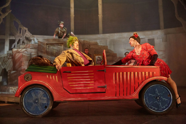 Jamie Baughan (Toad) and Michael Taibi (Stoat) in The Wind in the Willows