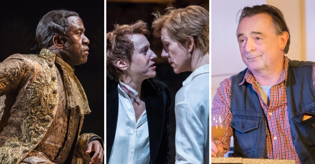 Lucian Msamati in Amadeus Lia Williams and Juliet Stevenson in Mary Stuart Ron Cook in The Children