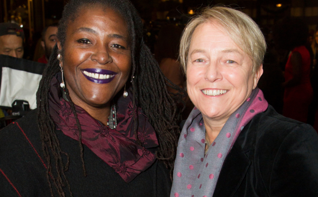 Susie McKenna (right) picture with wife Sharon D Clarke