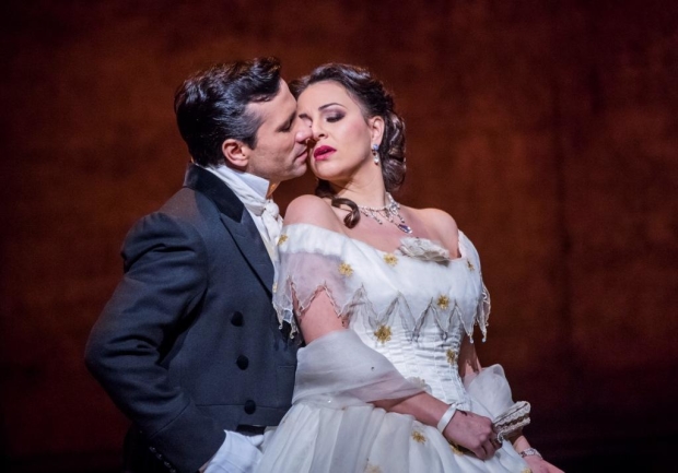 Sergey Romanovsky as Alfredo and Joyce El-Khoury as Violetta in La traviata (ROH)