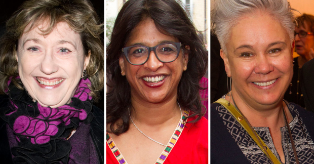 Rosemary Squire, Indhu Rubasingham and Emma Rise