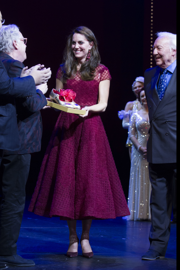 Michael Grade (Producer) and Catherine, Duchess of Cambridge during the curtain call