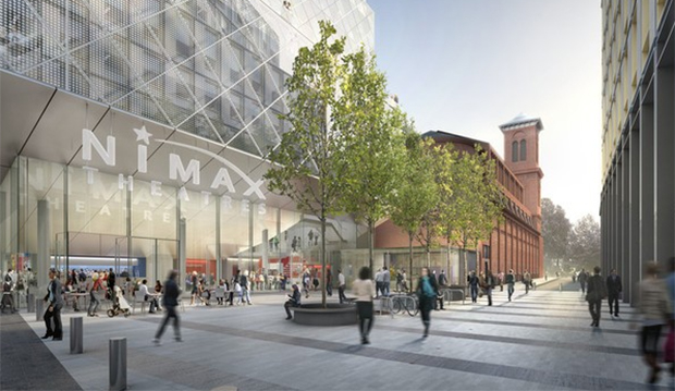 Architect&#39;s rendering of the proposed plans near Tottenham Court Road