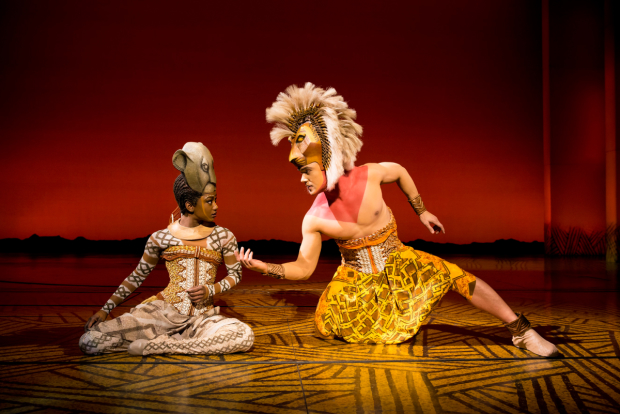 Nick Afoa as Simba, Janique Charles as Nala in The Lion King
