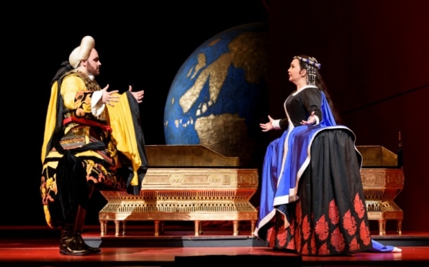 Michael Spyres as Mitridate and Albina Shagimuratova as Aspasia in Mitridate, re di Ponto (ROH)