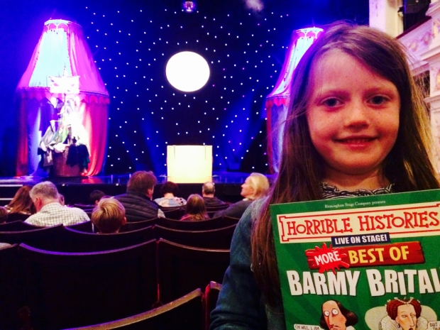 Our kid critic Jessica with her programme 