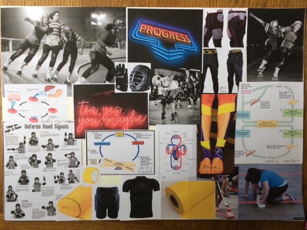 The mood board for the set of Roller