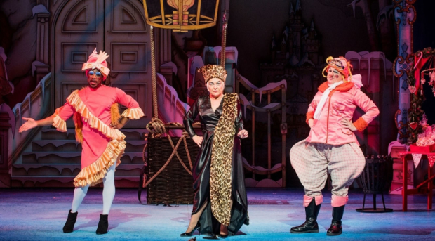 Kat B, Tony Whittle and Susie McKenna in Cinderella