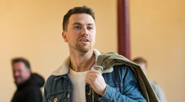 Richard Fleeshman rehearsing for The Last Ship