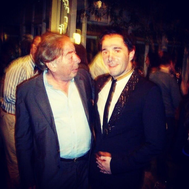 Andrew Lloyd Webber and Kieran Brown at the closing night of Love Never Dies