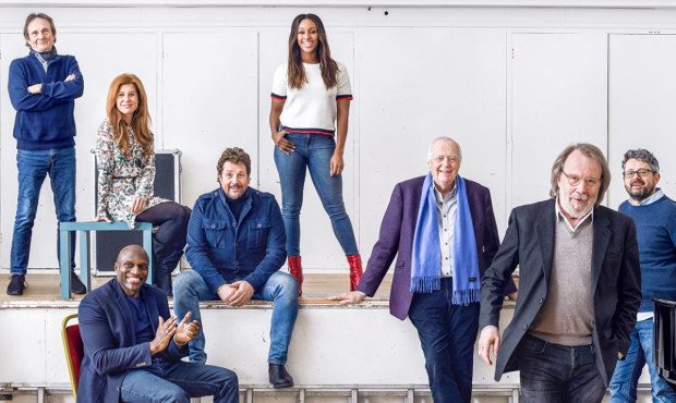 Murray Head, Cassidy Janson, Philip Browne, Michael Ball, Alexandra Burke, Tim Rice, Benny Andersson and Laurence Connor 