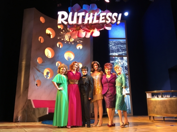 Chita Rivera with the cast of Ruthless! 