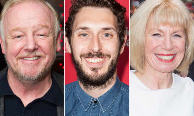 Les Dennis, Blake Harrison and Claire van Kampen