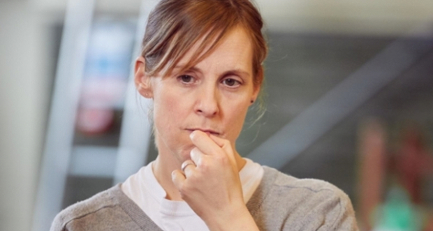 Mel Giedroyc in rehearsals for Much Ado About Nothing