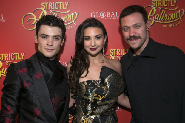 Jonny Labey (Scott Hastings), Zizi Strallen (Fran) and Will Young (Wally Strand)