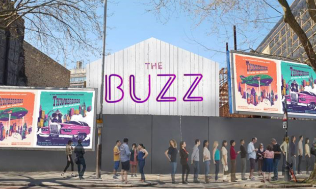 Visual mockup for the new Buzz venue, where the Thunderbirds immersive experience will occur