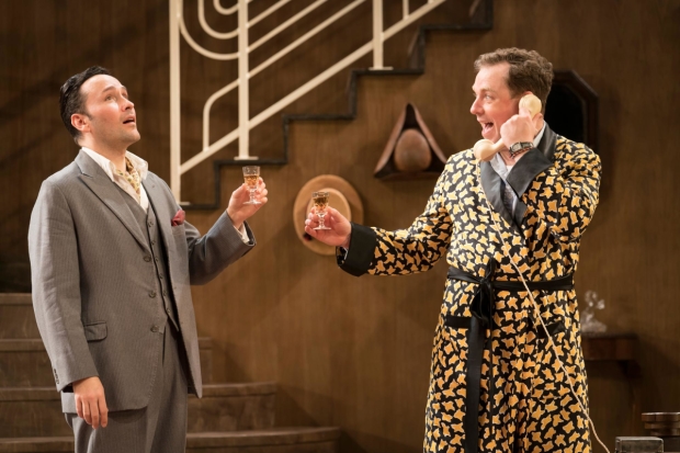 Richard Mylan and Rufus Hound in Present Laughter