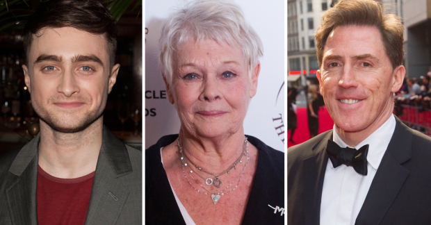 Daniel Radcliffe, Judi Dench and Rob Brydon