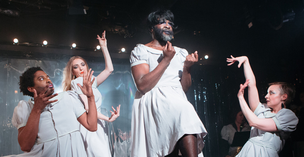 l-r Peter Brathwaite, Lucy McCormick, Le Gateau Chocolat and Katie Bray in Effigies of Wickedness